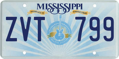MS license plate ZVT799