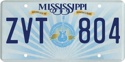 MS license plate ZVT804