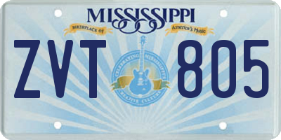 MS license plate ZVT805