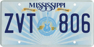 MS license plate ZVT806