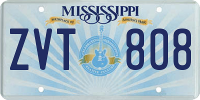 MS license plate ZVT808