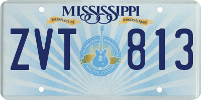 MS license plate ZVT813