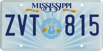 MS license plate ZVT815