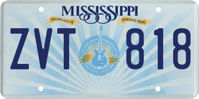 MS license plate ZVT818