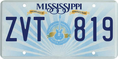 MS license plate ZVT819