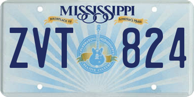 MS license plate ZVT824