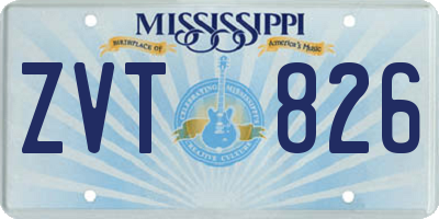 MS license plate ZVT826