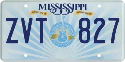 MS license plate ZVT827