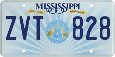 MS license plate ZVT828