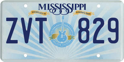 MS license plate ZVT829
