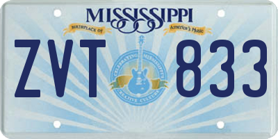 MS license plate ZVT833