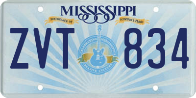 MS license plate ZVT834