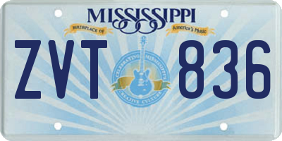 MS license plate ZVT836