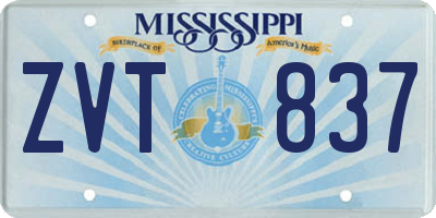 MS license plate ZVT837