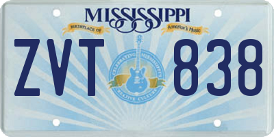 MS license plate ZVT838