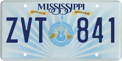 MS license plate ZVT841