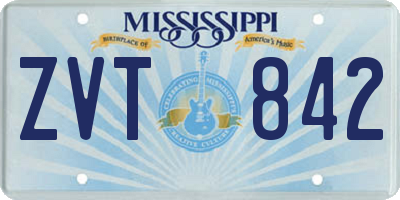 MS license plate ZVT842
