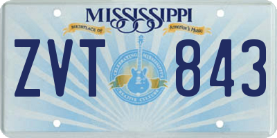 MS license plate ZVT843