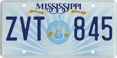 MS license plate ZVT845