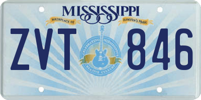 MS license plate ZVT846