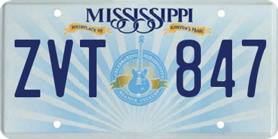 MS license plate ZVT847