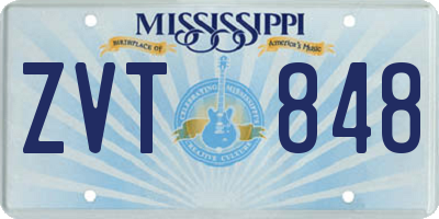 MS license plate ZVT848