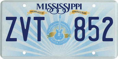 MS license plate ZVT852