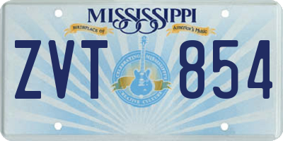 MS license plate ZVT854