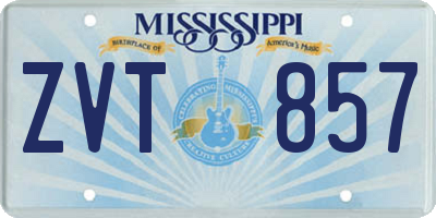 MS license plate ZVT857