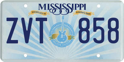 MS license plate ZVT858