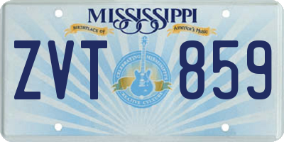 MS license plate ZVT859