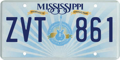 MS license plate ZVT861