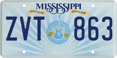 MS license plate ZVT863