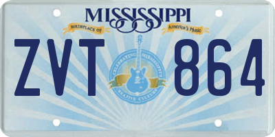 MS license plate ZVT864