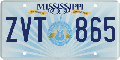 MS license plate ZVT865