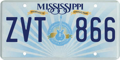 MS license plate ZVT866