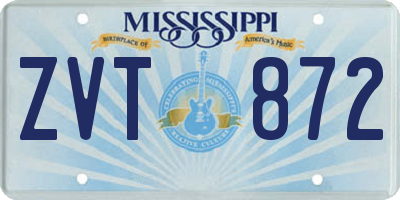 MS license plate ZVT872
