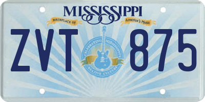 MS license plate ZVT875