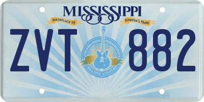 MS license plate ZVT882