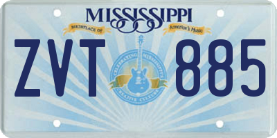 MS license plate ZVT885