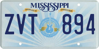 MS license plate ZVT894
