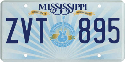 MS license plate ZVT895