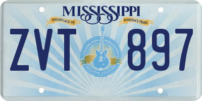 MS license plate ZVT897