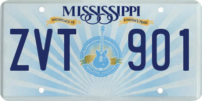 MS license plate ZVT901