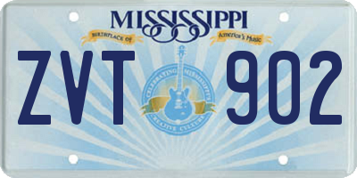 MS license plate ZVT902