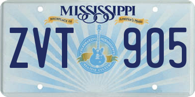 MS license plate ZVT905