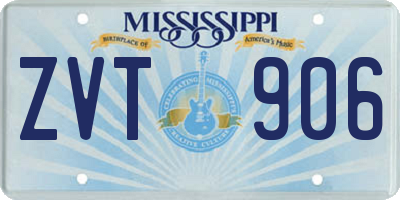MS license plate ZVT906
