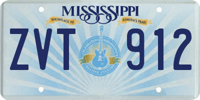MS license plate ZVT912