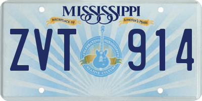 MS license plate ZVT914