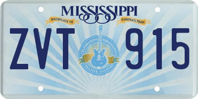 MS license plate ZVT915